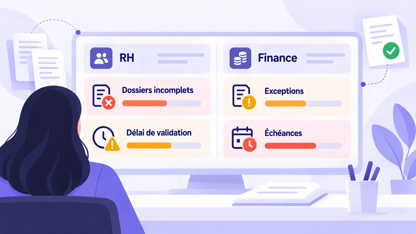 Indicateurs de performance d’un workflow RH et finance
